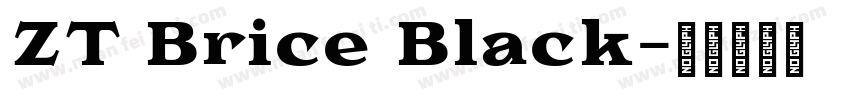 ZT Brice Black字体转换